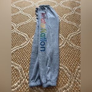 Aviator Nation Gray Sweatpants with Rainbow Logo Women’s Small